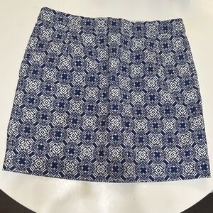 NWOT J Crew blue printed skirt